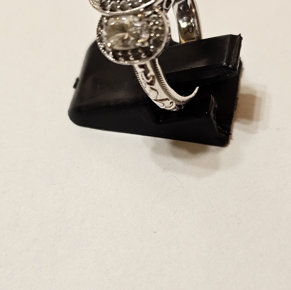 Tacori Diamonique Epiphany in Bloom Platinum Clad 925 Ring Size … - Picture 15 of 16